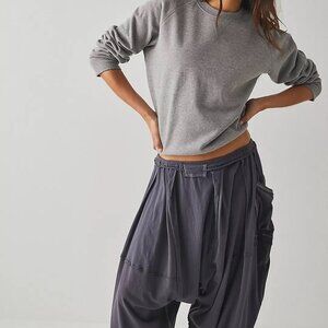 Free People Summer Slumbers Harem pant in faded gray